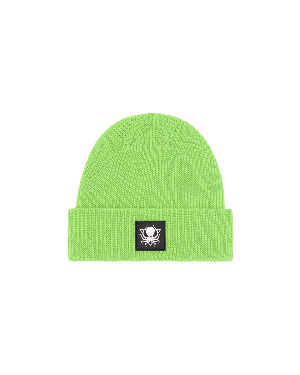 PATINA GREEN RUBBER PATCH BEANIE DEEP DARK AND DANGEROUS