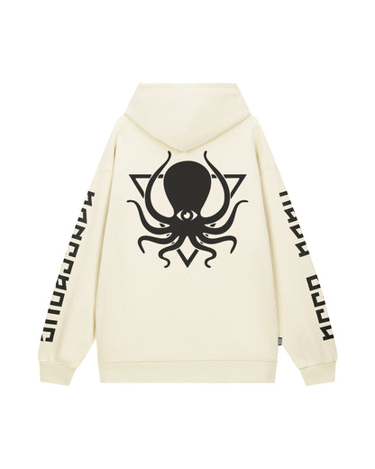 CREAM TERRY PULLOVER HOODIE