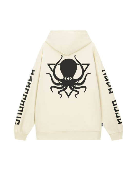 CREAM TERRY PULLOVER HOODIE