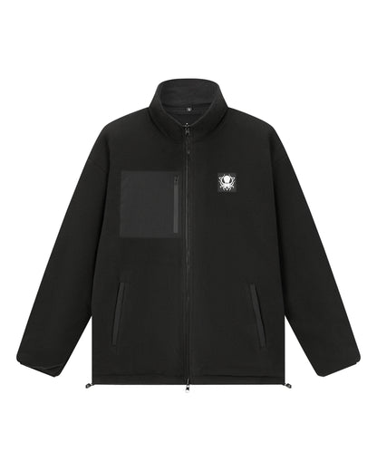 REVERSIBLE FLEECE QUILTED JACKET