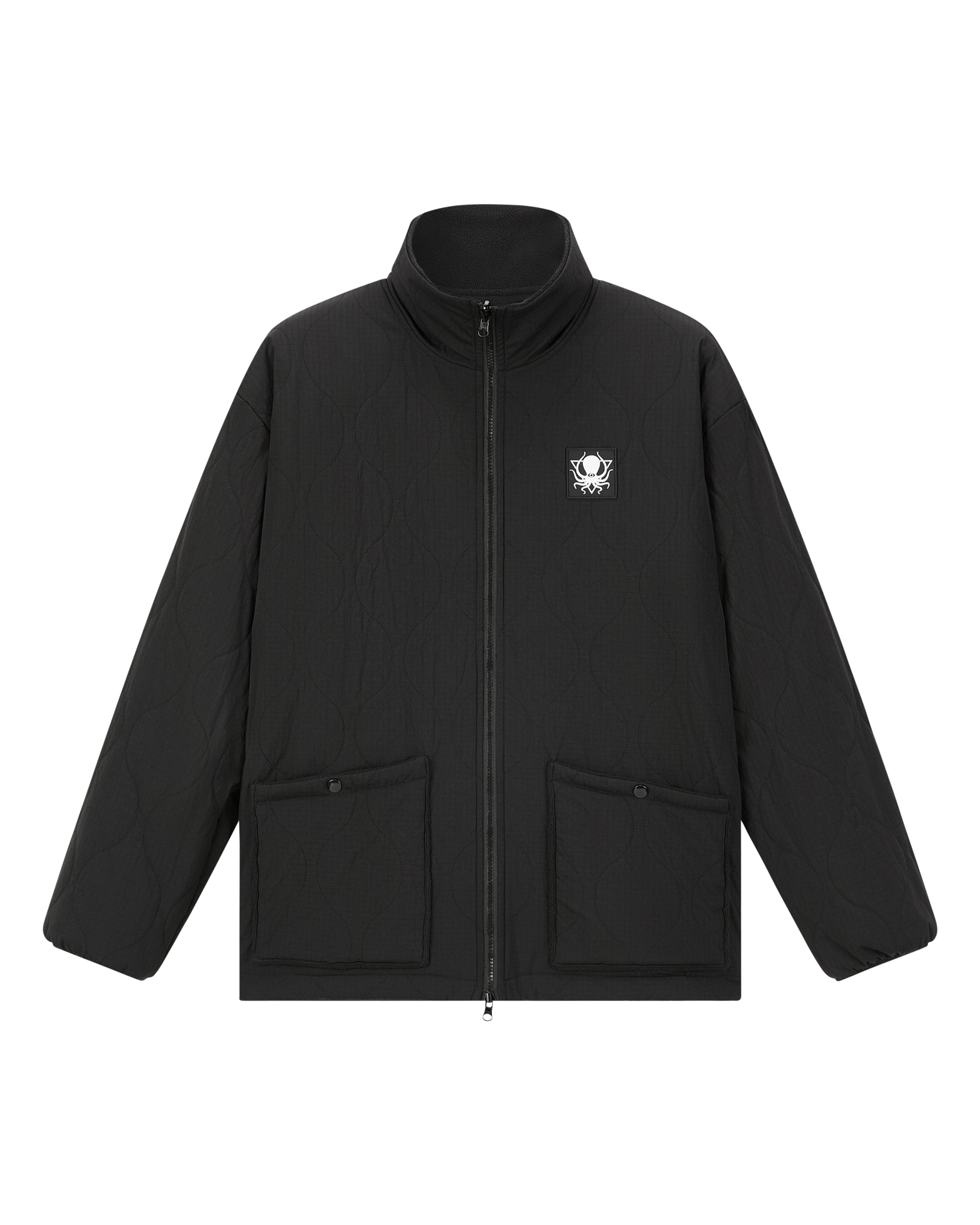 REVERSIBLE FLEECE QUILTED JACKET – DEEP DARK AND DANGEROUS