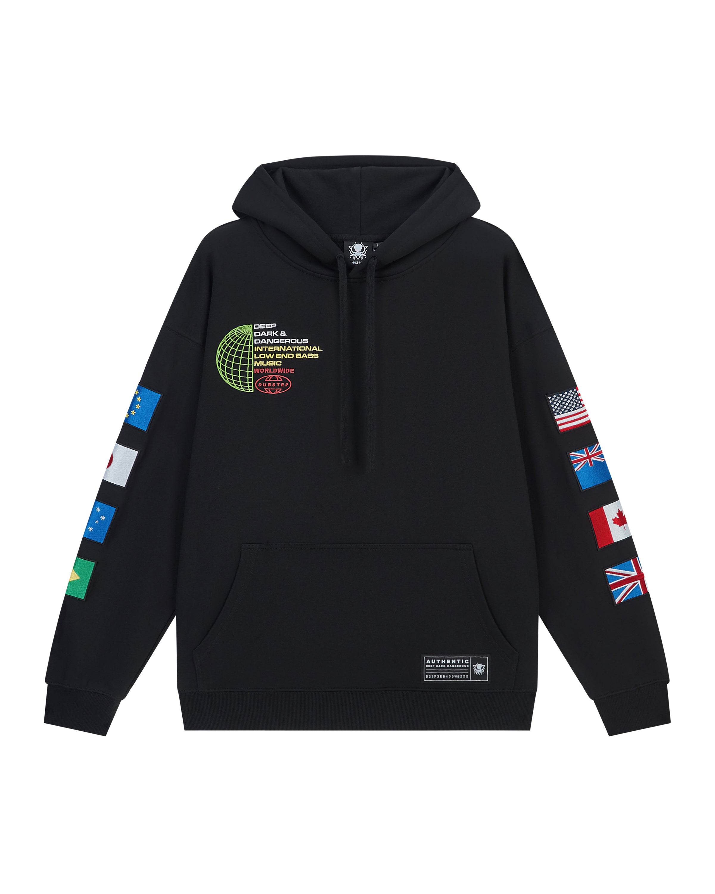 WORLDWIDE PULLOVER HOODIE – DEEP DARK AND DANGEROUS