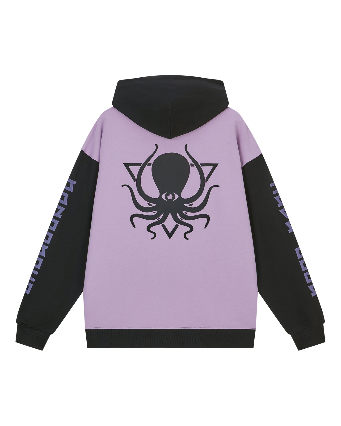 DUSTY PURPLE COLOR BLOCK ZIP UP HOODIE