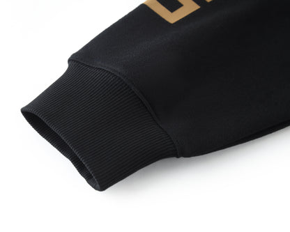 MAPLE BROWN COLOR BLOCK ZIP UP HOODIE